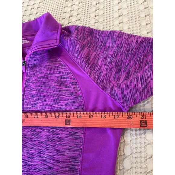 Tek Gear Jacket Women’s Fitted Sz Large Athletic Workout Full Zip Purple Black - Picture 8 of 10